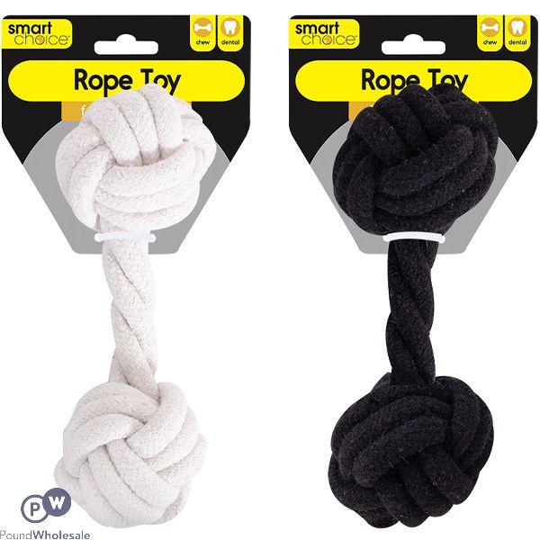 Smart Choice Knotted Dumbbell Rope Dog Toy 19cm Assorted Colours