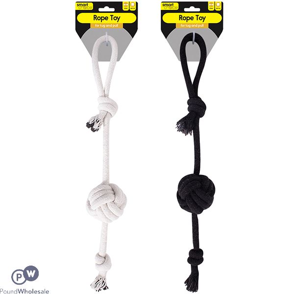Smart Choice Knot & Ball Rope Dog Toy 46cm Assorted Colours