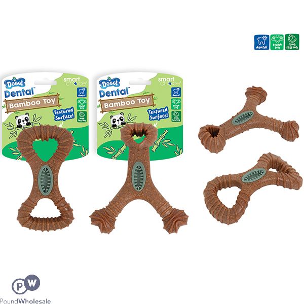 Smart Choice Dental Bamboo & Rubber Dog Toy Assorted