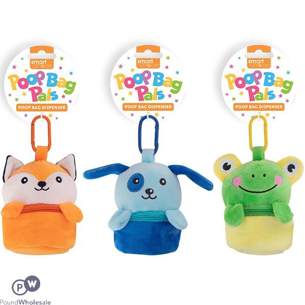 Smart Choice Plush Poop Bag Pals Poo Bag Dispenser 11cm Assorted