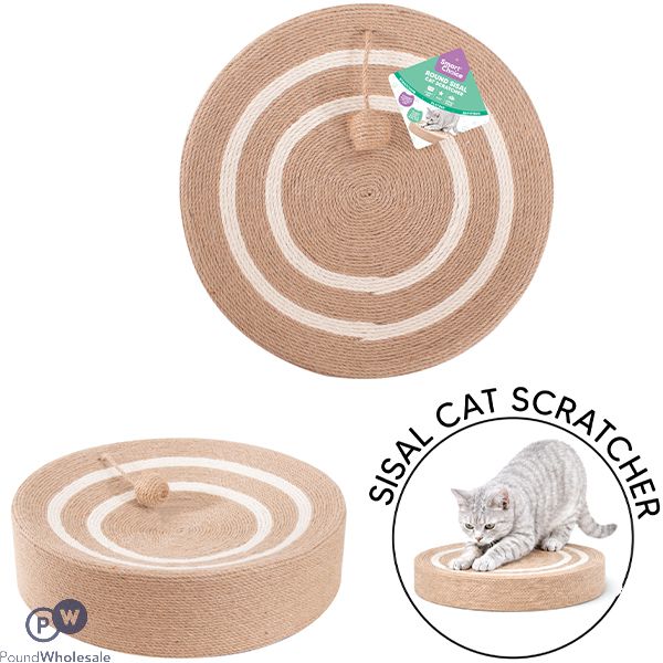 Smart Choice Round Sisal Cat Scratcher With Ball 39.5cm