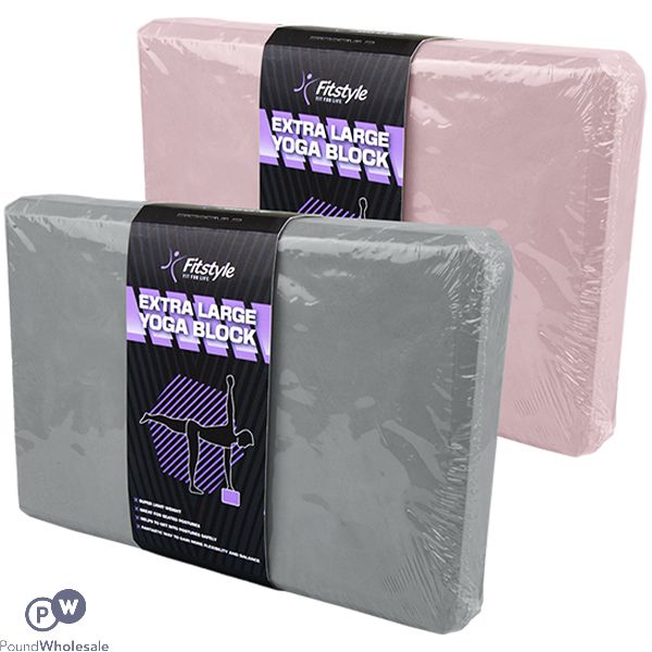 Fitstyle Extra Large Yoga Block Assorted Colours