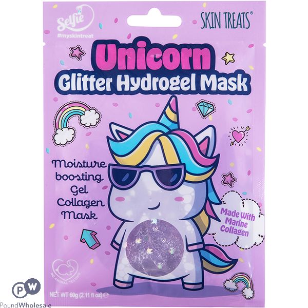 Skin Treats Unicorn Glitter Collagen Hydrogel Face Mask Cdu