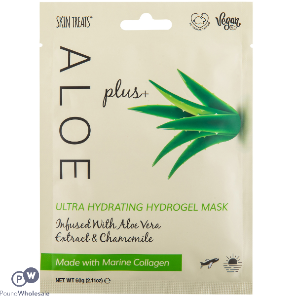 Skin Treats Aloe Plus Collagen Ultra Hydrating Hydrogel Face Mask Cdu