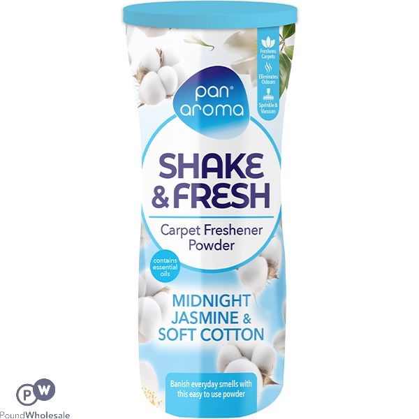 Pan Aroma Midnight Jasmine & Soft Cotton Shake & Fresh Carpet Freshener Powder 500g