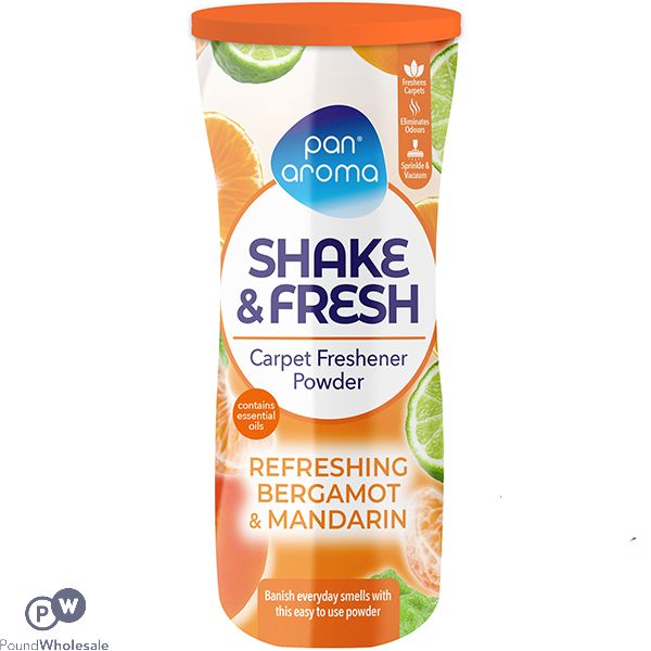 Pan Aroma Refreshing Bergamot & Mandarin Shake & Fresh Carpet Freshener Powder 500g