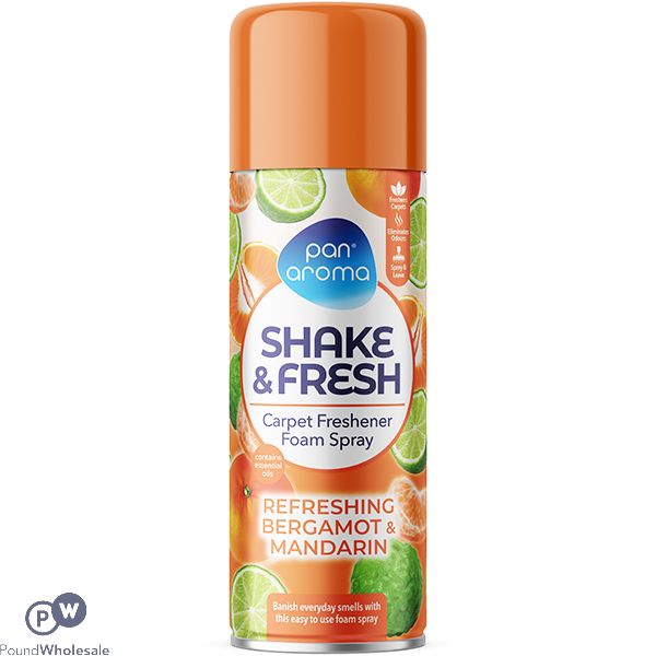 Pan Aroma Refreshing Bergamot & Mandarin Shake & Fresh Carpet Freshener Foam Spray 500ml