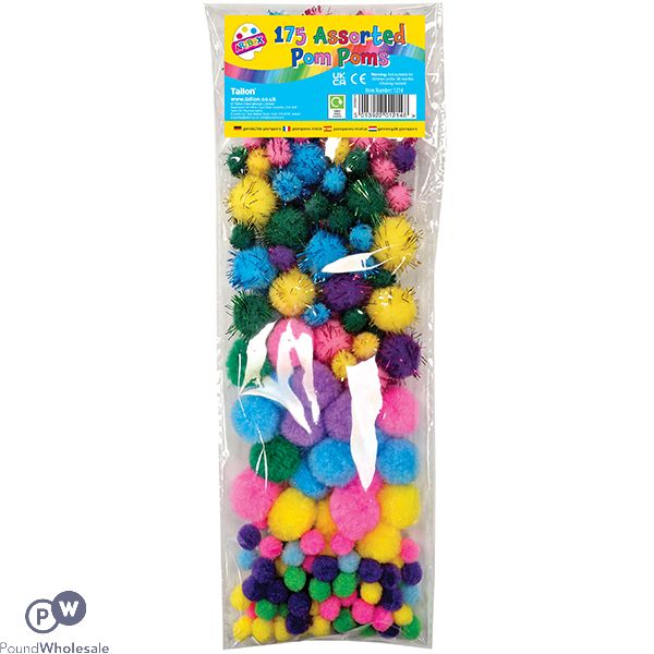 Artbox Assorted Pom Poms Set 175pc