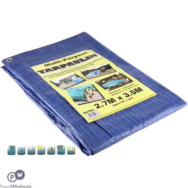 Tarpaulin Blue/green 2.7m X 3.5m