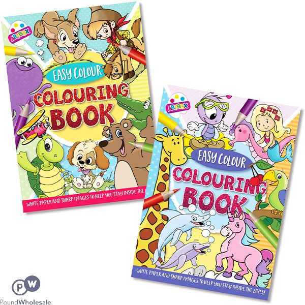Artbox Easy Colour Animals Colouring Book Assorted