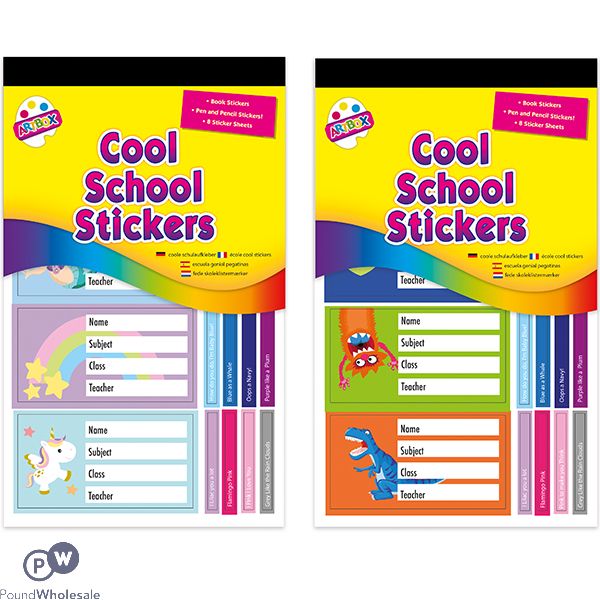 Artbox Super Cool School Stickers Assorted