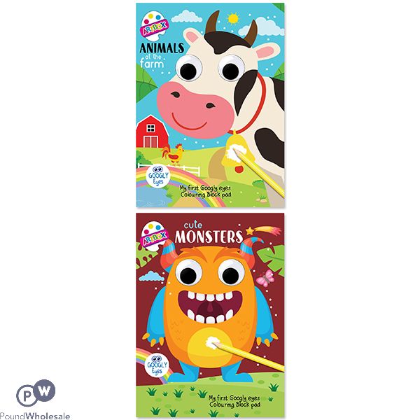 Artbox Wobbly Eyes Colouring Books Assorted