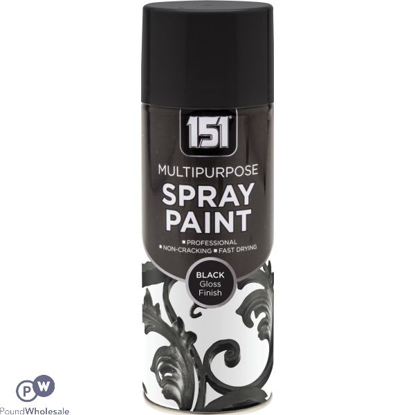 151 Multipurpose Spray Paint Black Gloss 400ml