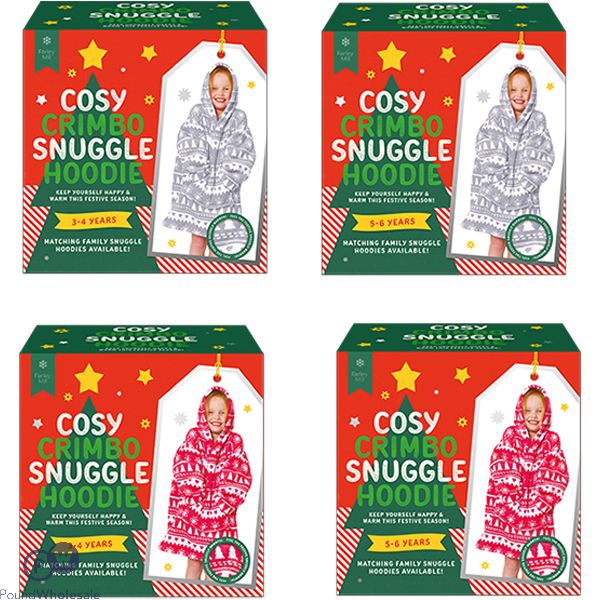 Farley Mill Kids Cosy Christmas Snuggle Hoodie Assorted