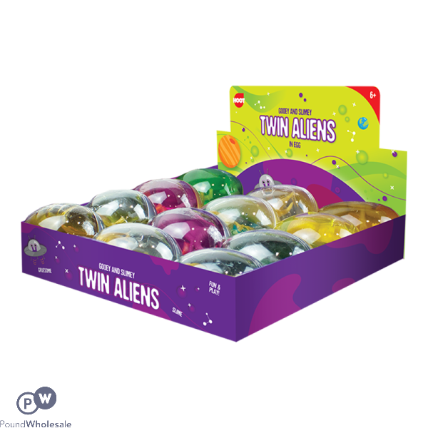 Hoot Gooey & Slimy Twin Alien Eggs Cdu Assorted
