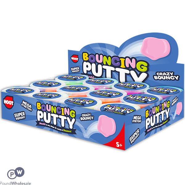 Hoot Bouncing Putty Cdu Assorted Colours