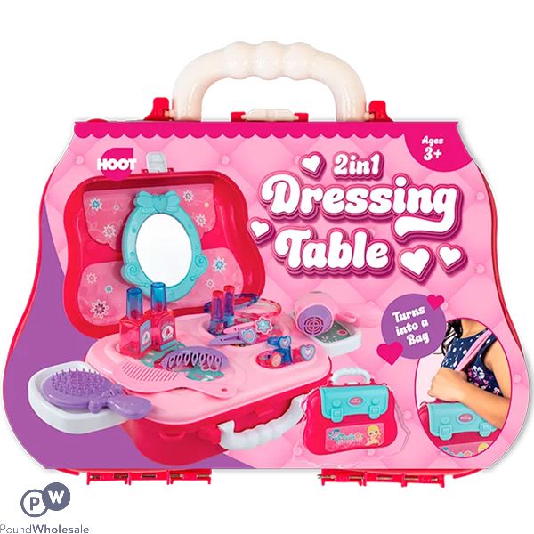 Hoot 2-in-1 Portable Beauty Dressing Table Playset 22pc