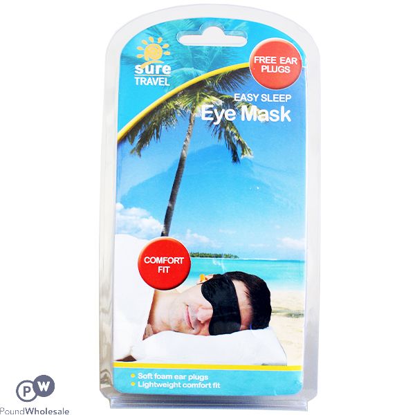 Travel Easy Sleep Eye Mask & Ear Plugs Set