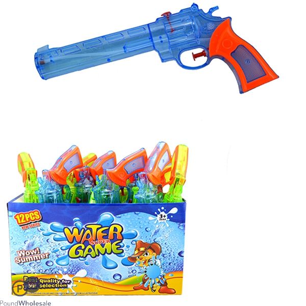 Revolver-style Water Pistol Assorted Colours Cdu