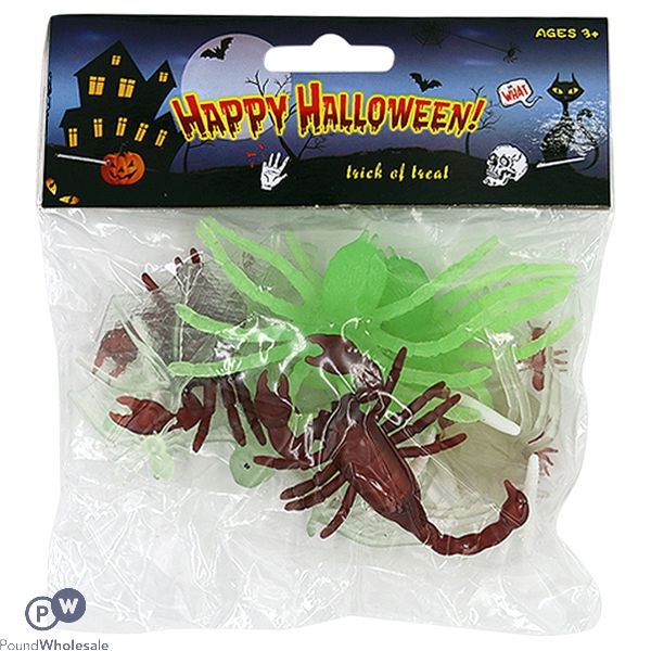 Halloween Glow In The Dark Creepy Insects Assorted
