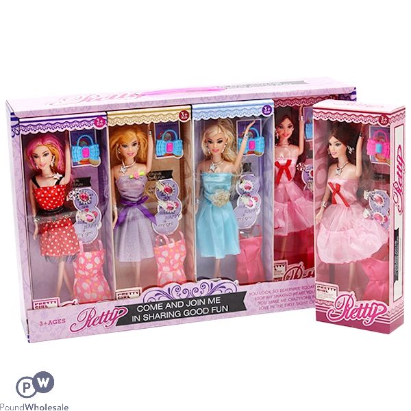 11" Fashion Girl Dolls & Accessories 4 Assorted Cdu