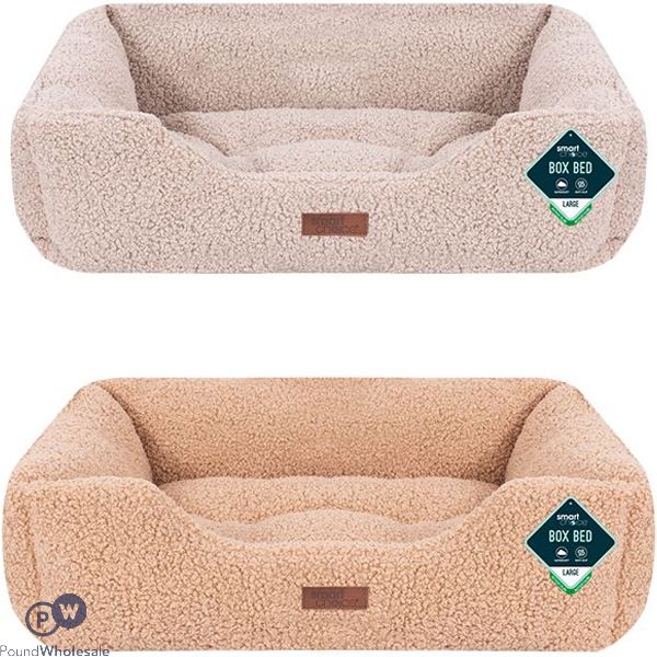 Sweet Dreams Boucle Sherpa Pet Bed Large 71cm X 58cm X 23cm Assorted Colours