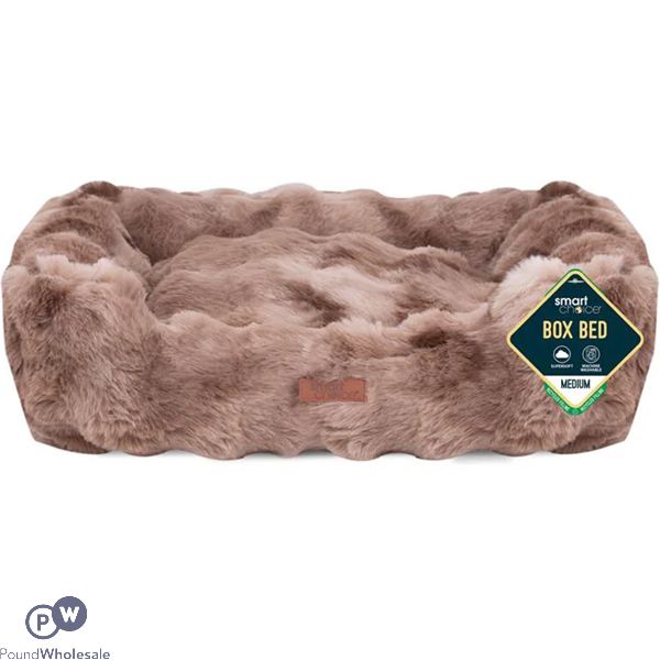 Smart Choice Faux Fur Fluffy Pet Bed Medium 58cm X 48cm X 20cm