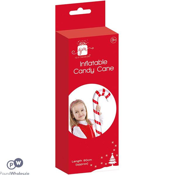 Giftmaker Christmas Inflatable Candy Cane Toy 90cm