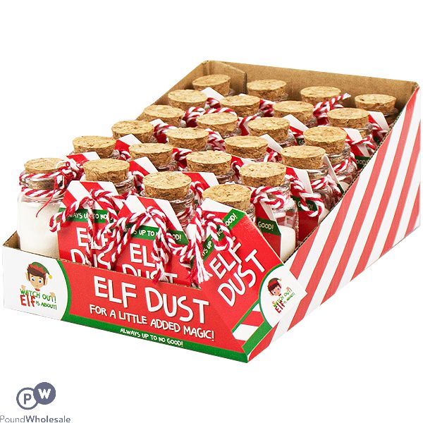 Christmas Glass Bottle Elf Dust Cdu