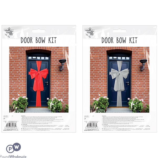Christmas Festive Door Bow Kit Assorted Colours