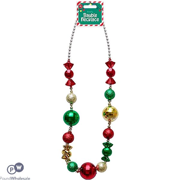 Jolly Christmas Bauble Necklace 17cm