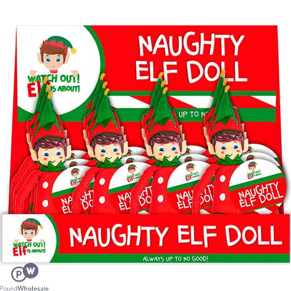 Naughty Elf Doll 12" Cdu