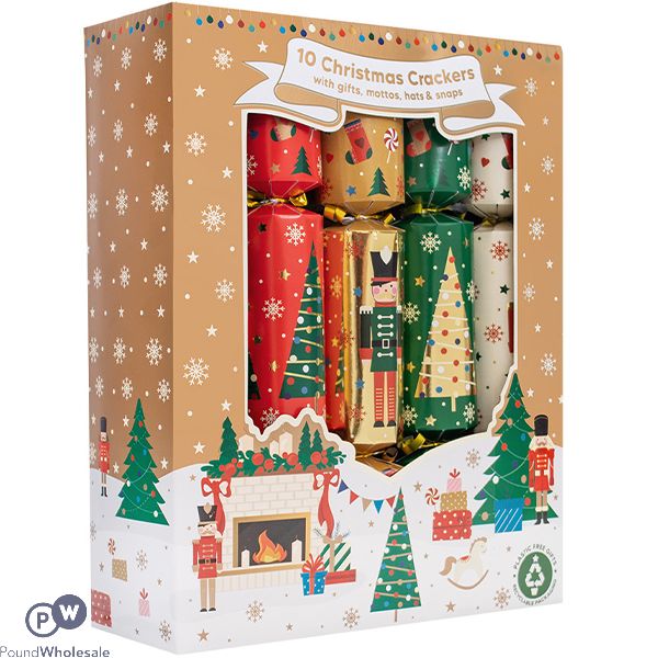 Family Nutcracker Christmas Crackers 12" 10 Pack