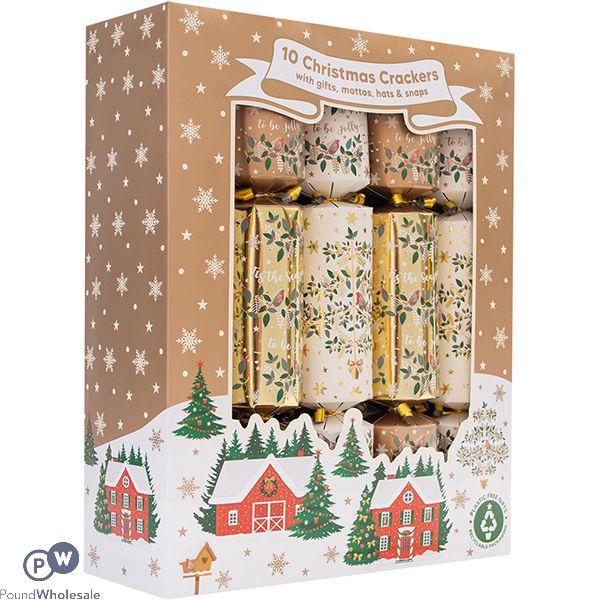 Family Gold Foliage Crackers 12" 10 Pack