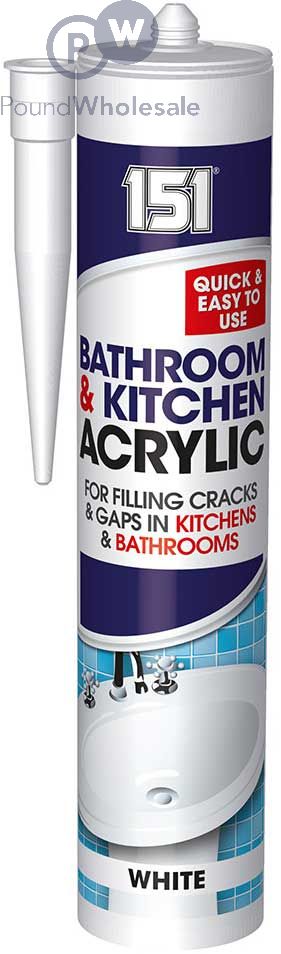 151 Bathroom & Kitchen Acrylic Sealant White 280ml