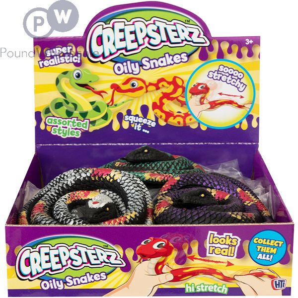 Wholesale Creepsterz Oily Snakes Squish Toys Cdu Assorted Pound