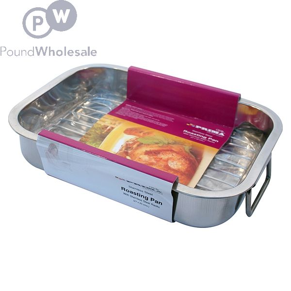 Prima Stainless Steel Roasting Pan With Rack 27cm X 20cm