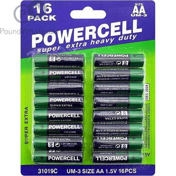 Powercell 1.5V AA Batteries 16 Pack