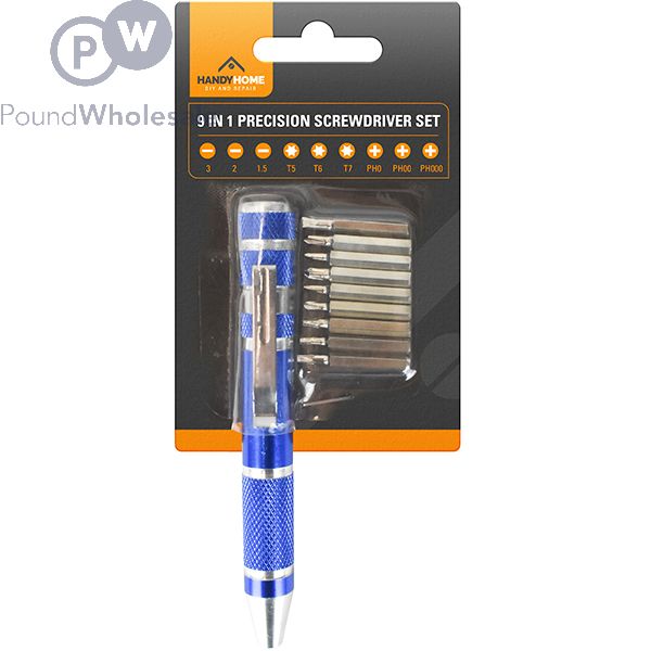 Wholesale Handy Homes 9 in 1 Precision Screwdriver Set Pound Wholesale