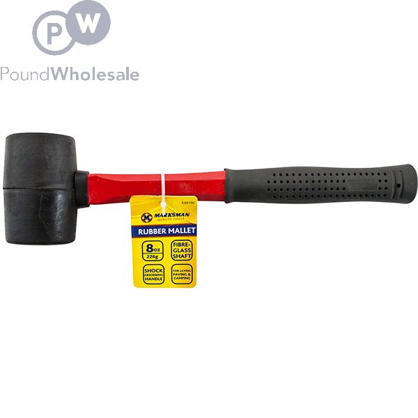 Marksman Fibreglass Handle Rubber Mallet 8oz