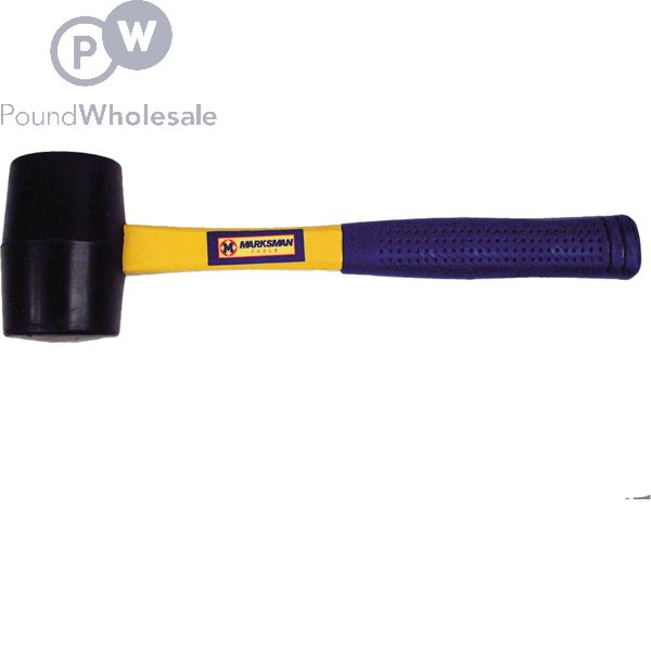 Marksman Fibreglass Handle Rubber Mallet 16oz