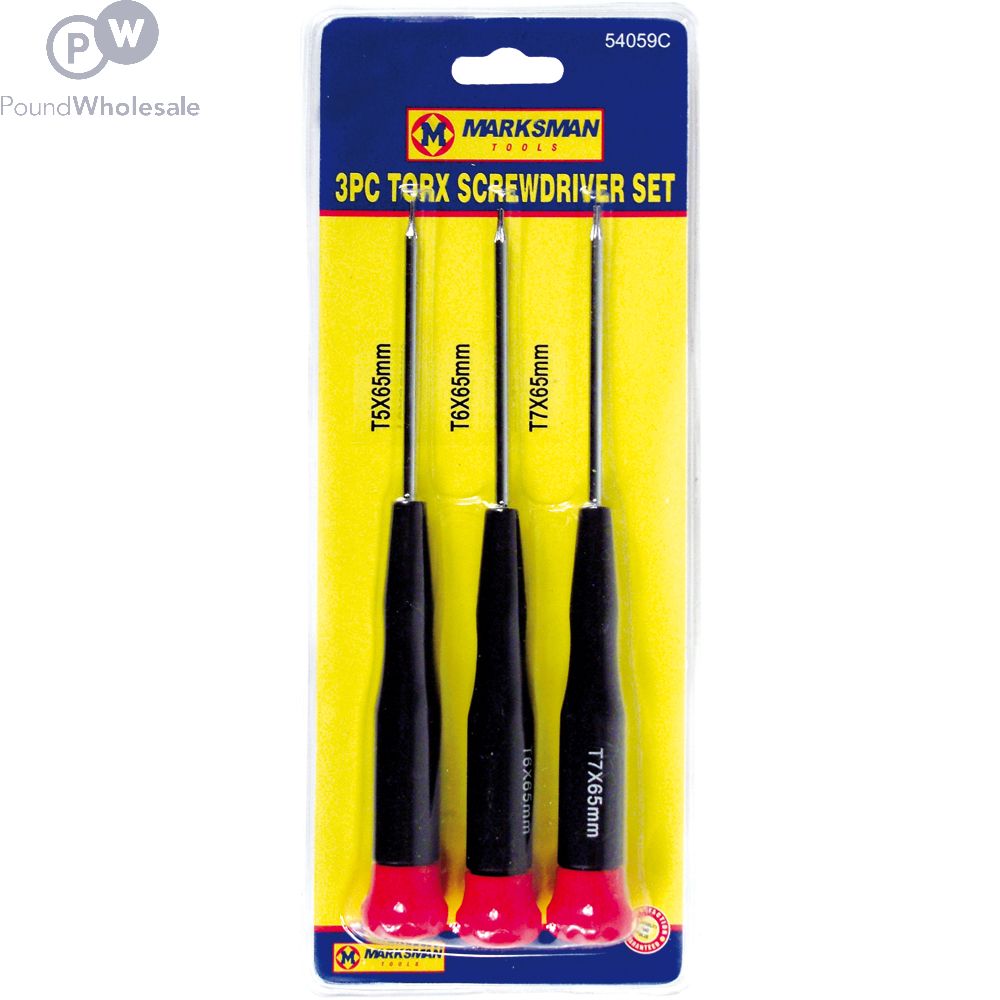 3pc Torx Screwdriver Set