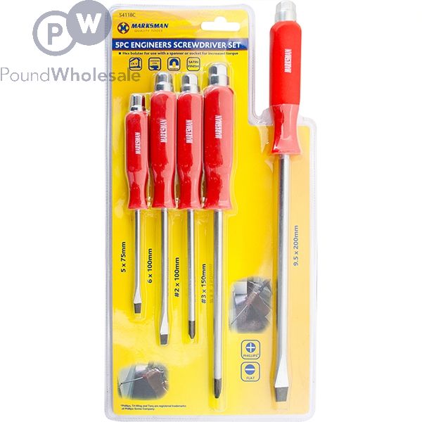 Marksman Engineers Screwdriver Set 5pc
