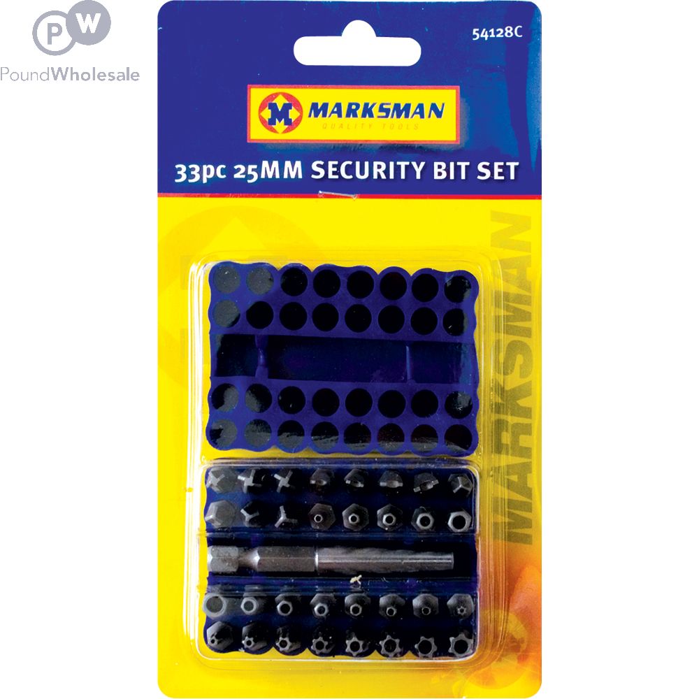 Marksman 25mm Security Bit Set 33pc