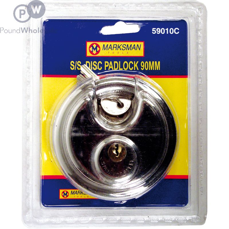 Marksman Stainless Steel Disc Padlock 90mm