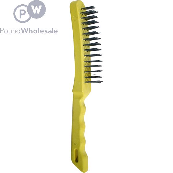 Yellow Handle Wire Brush 4 Row