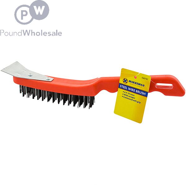 Marksman Steel Wire Brush 4 X 15 Rows