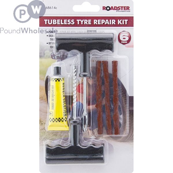 Kit réparation chambre à air vélo démontes pneu jaunes, rustines colle