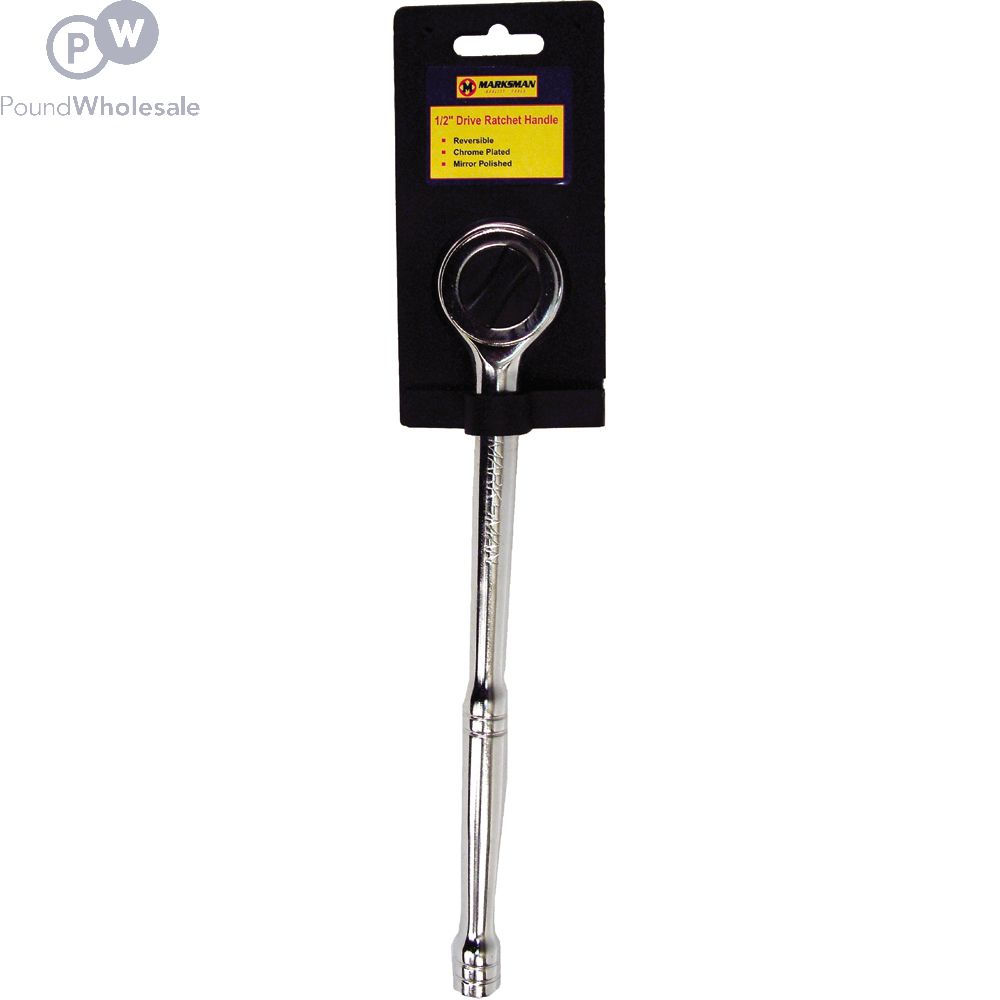 Marksman 1/2" Chrome Drive Ratchet Handle