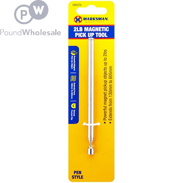 Marksman 2lbs Extendable Magnetic Pen Style Pick Up Tool 605mm